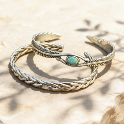 Armband Feather Turquoise - 925 zilver