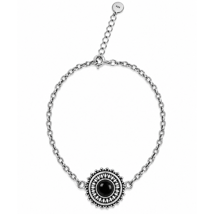 mandala armband black onyx in echt zilver