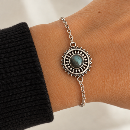 echte zilveren armband met mandala 