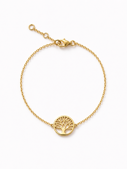 Armbandje Tree of life goldplated