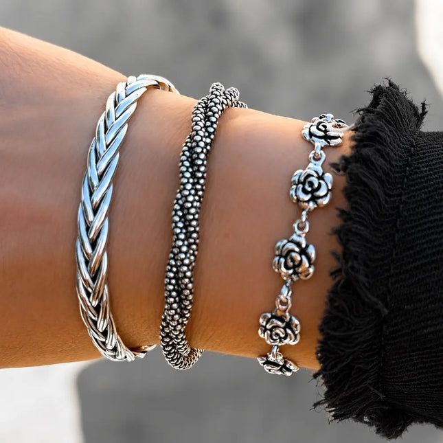 combi van 3 stoere oxidized armband