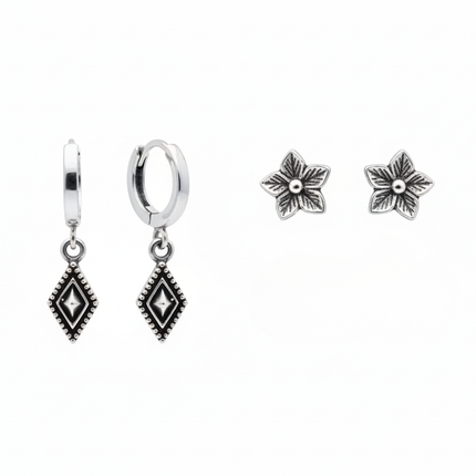 Bohemian Oorbellenset - 925 zilver