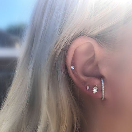 Bohemian sparkle studs - 925 zilver