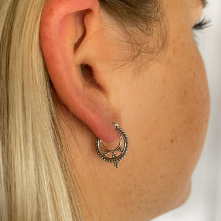 Boho oorringen Aluna - 925 zilver