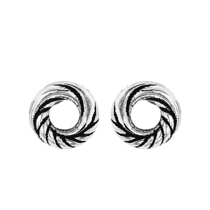 Cirkel oorknopjes Luna - 925 zilver