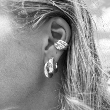 Earcuff Bold Lines - 925 zilver