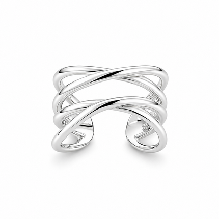 zilveren earcuff cross