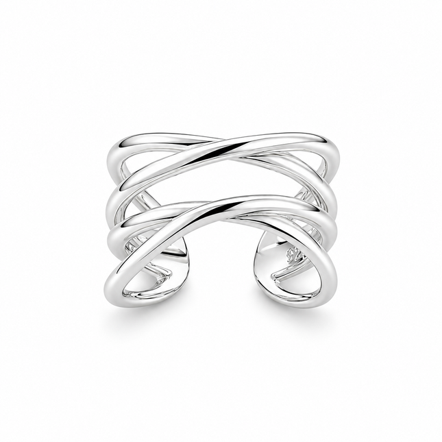 zilveren earcuff cross