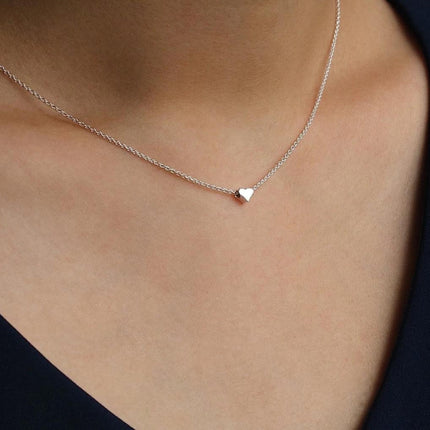 Giftbox ketting met klein hartje - 925 zilver