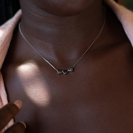 Ketting little hearts - 925 zilver