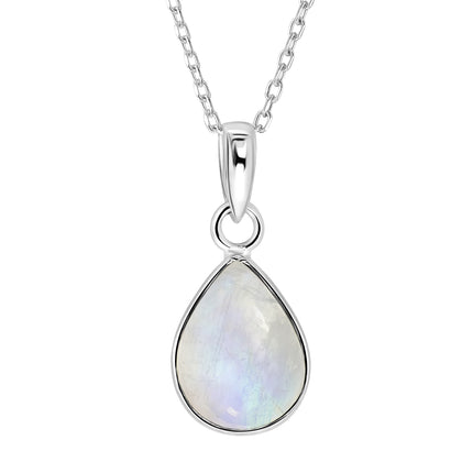 Ketting Moonstone drop - zilver