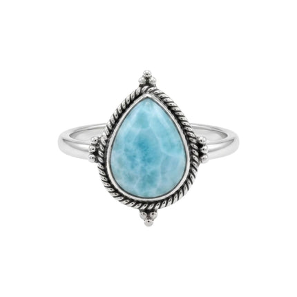 Larimar Drop ring - 925 zilver