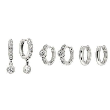Luxe Zilveren Oorbellenset – 925 Zilver