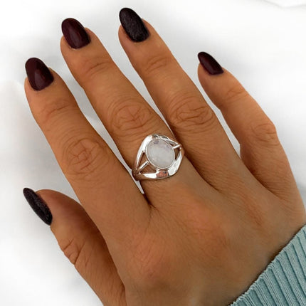 Maansteen ring Onda - 925 zilver