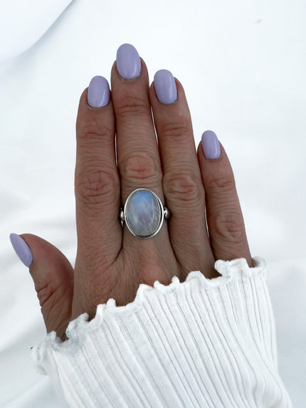 Moonlight Feather ring - 925 zilver
