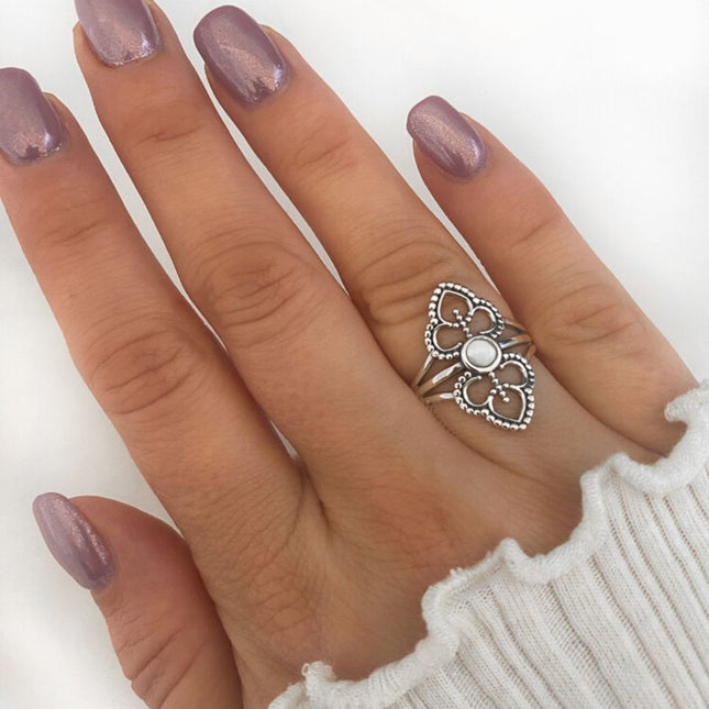 Motherpearl ring Blizz - 925 zilver