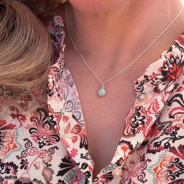 My Unique Style Amazoniet ketting - 925 zilver