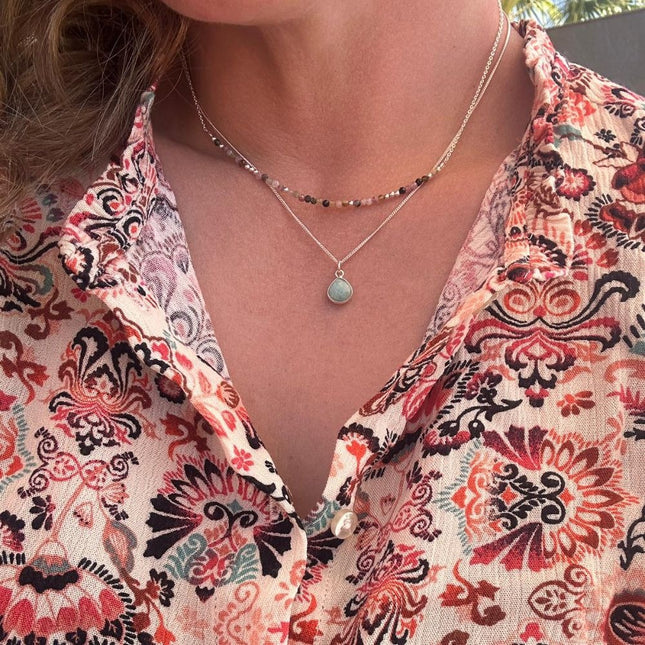 My Unique Style Amazoniet ketting - 925 zilver