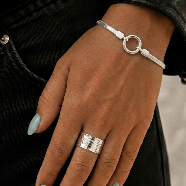 My Unique Style Armband Bold Circle - 925 zilver