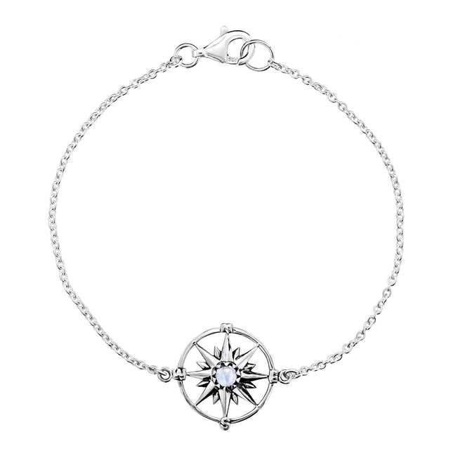 My Unique Style Armband Kompas maansteen - 925 zilver