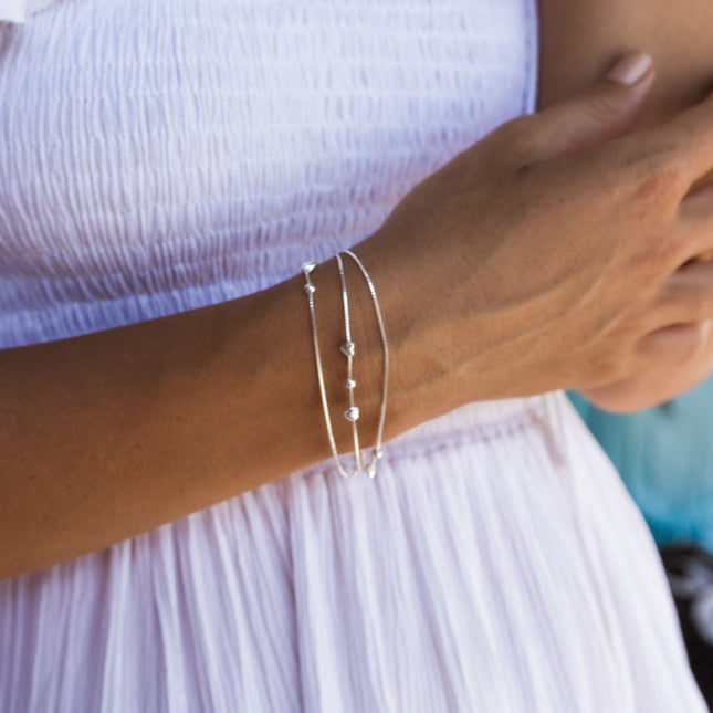 My Unique Style Armband Silver hearts - 925 zilver