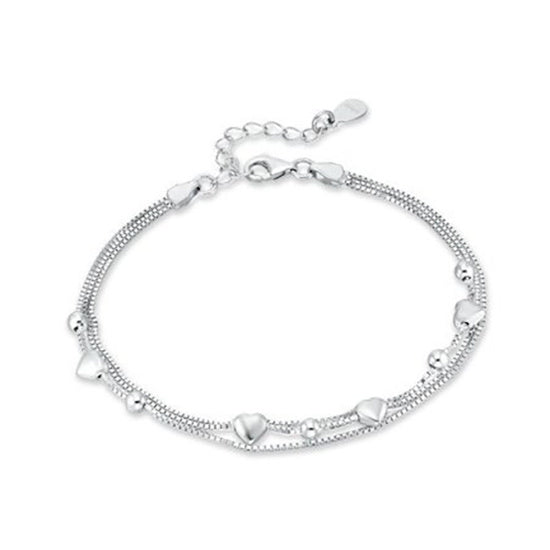 My Unique Style Armband Silver hearts - 925 zilver