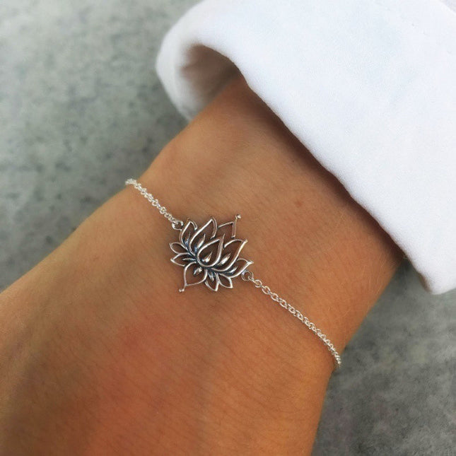 My Unique Style Armband white lotus - 925 zilver