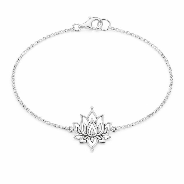 My Unique Style Armband white lotus - 925 zilver