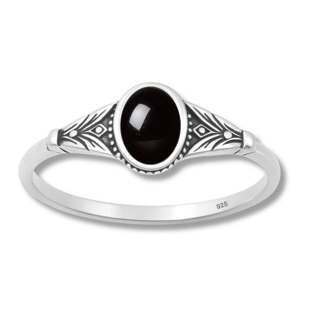 My Unique Style Ayla Onyx ring - 925 zilver