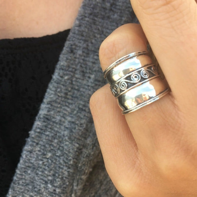 My Unique Style Bali ring Swirly - 925 zilver