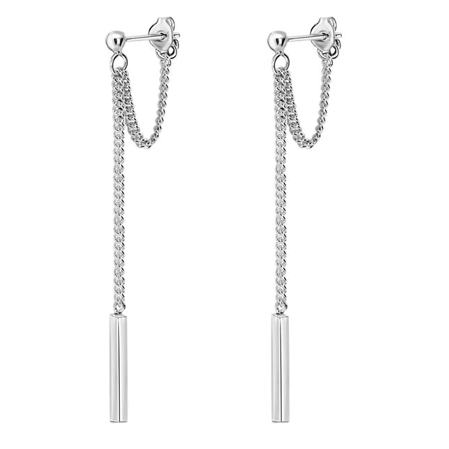 My Unique Style Bar Chain Studs - 925 zilver