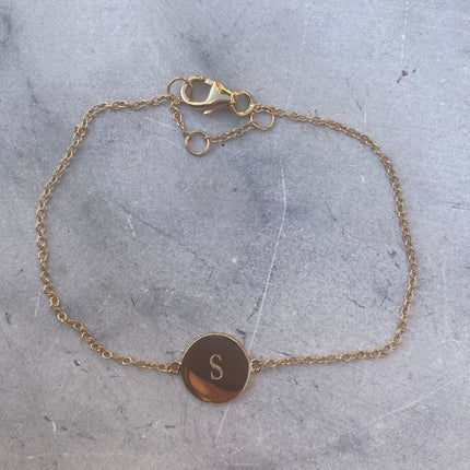 My Unique Style Basic Bracelet 'S' - goldplated