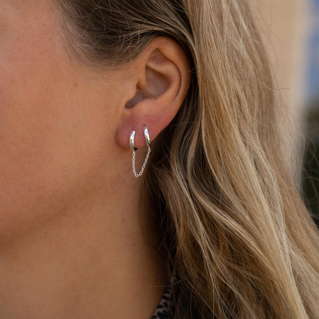 My Unique Style Basic double hoop earring - 925 zilver