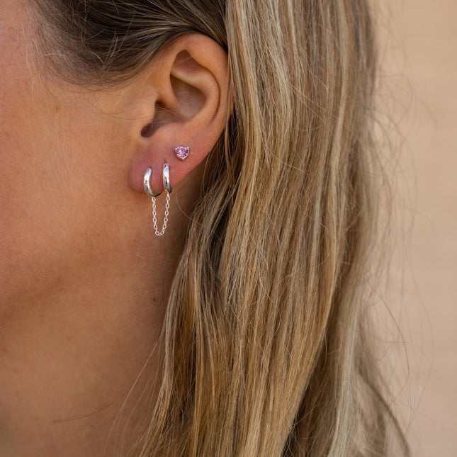 My Unique Style Basic double hoop earring - 925 zilver