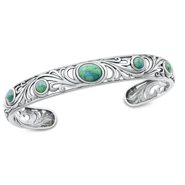 My Unique Style Boho Armband Turquoise Flower - 925 zilver