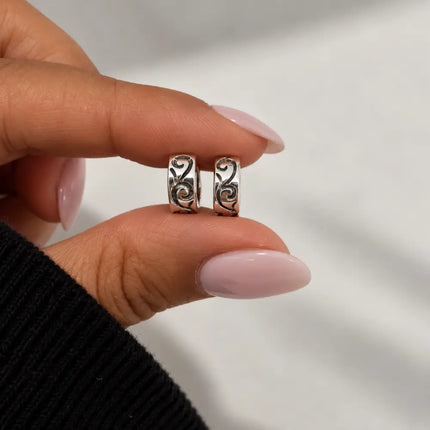 My Unique Style Boho Huggie Swirl - 925 zilver