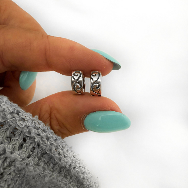 My Unique Style Boho Huggie Swirl - 925 zilver