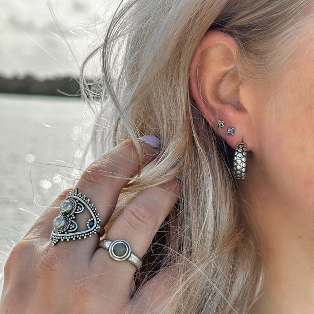 My Unique Style Boho oorknopjes Ember - 925 zilver