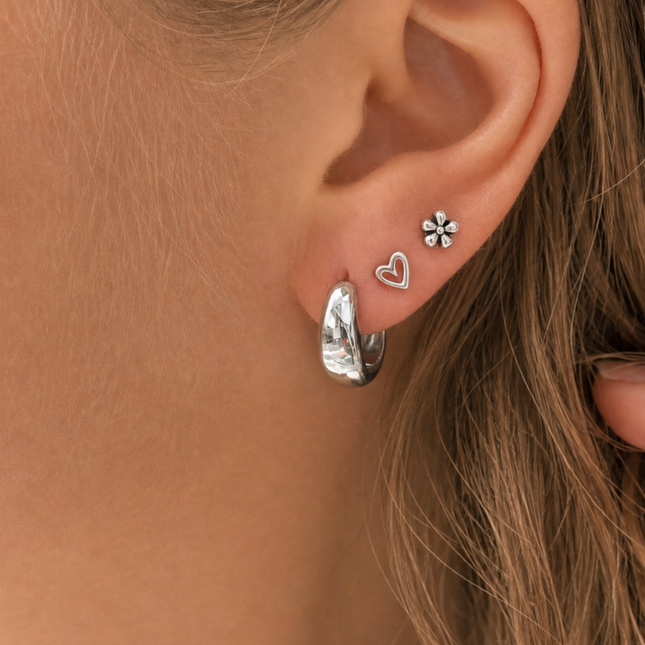 My Unique Style Boho oorknopjes Flor - 925 zilver