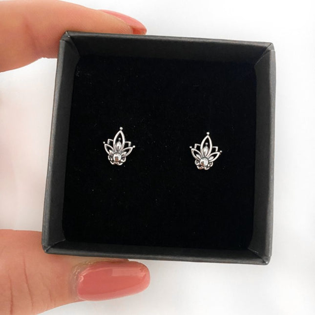 My Unique Style Boho oorknopjes Lotus - 925 zilver