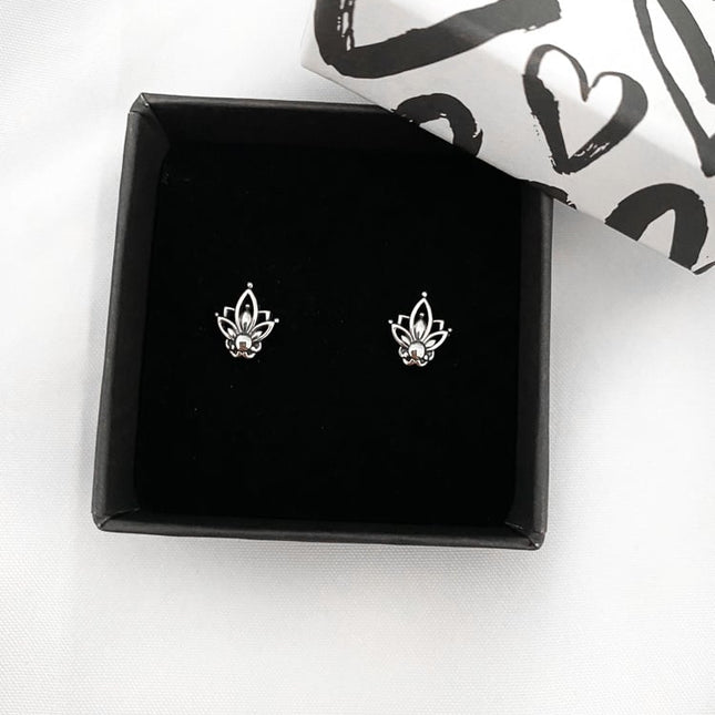 My Unique Style Boho oorknopjes Lotus - 925 zilver