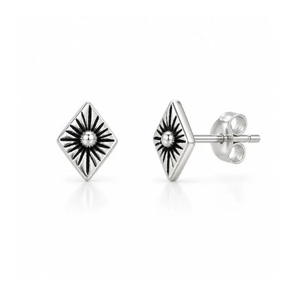 My Unique Style Boho oorknopjes Rhombus - 925 zilver