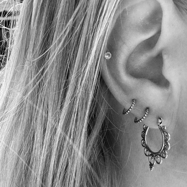 My Unique Style Boho oorringen Indigo - 925 zilver