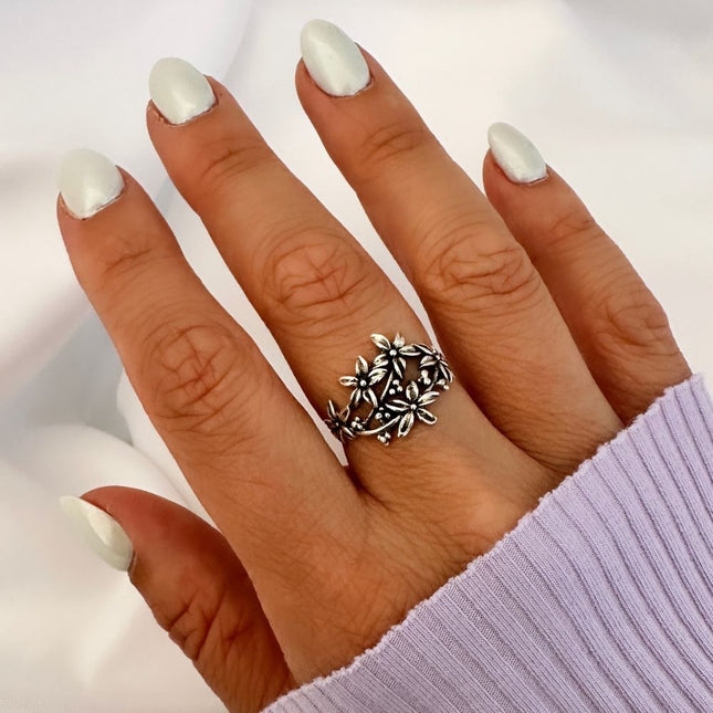 My Unique Style Boho ring Petal - 925 zilver
