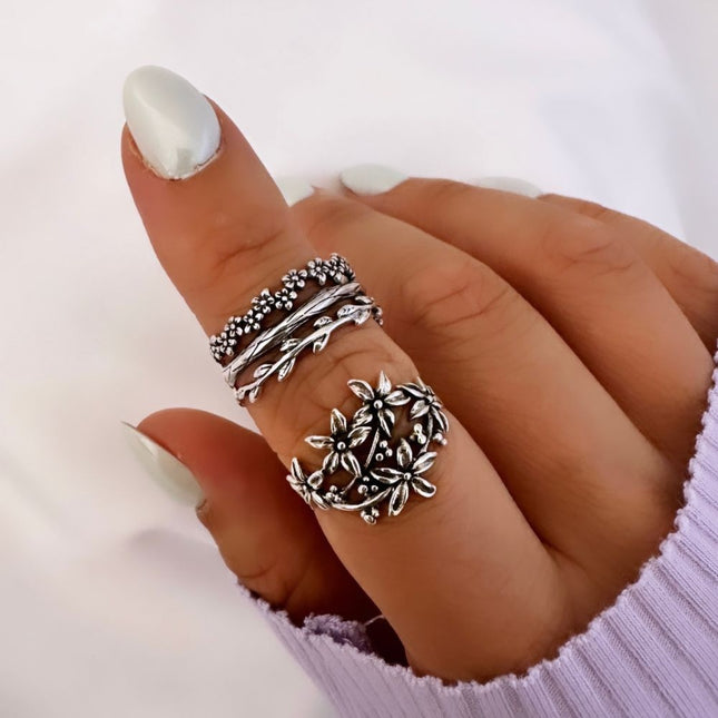 My Unique Style Boho ring Petal - 925 zilver