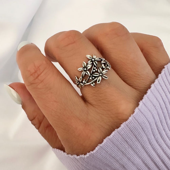 My Unique Style Boho ring Petal - 925 zilver