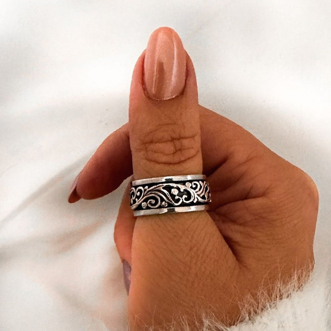 My Unique Style Boho Spin ring Fleur - 925 zilver