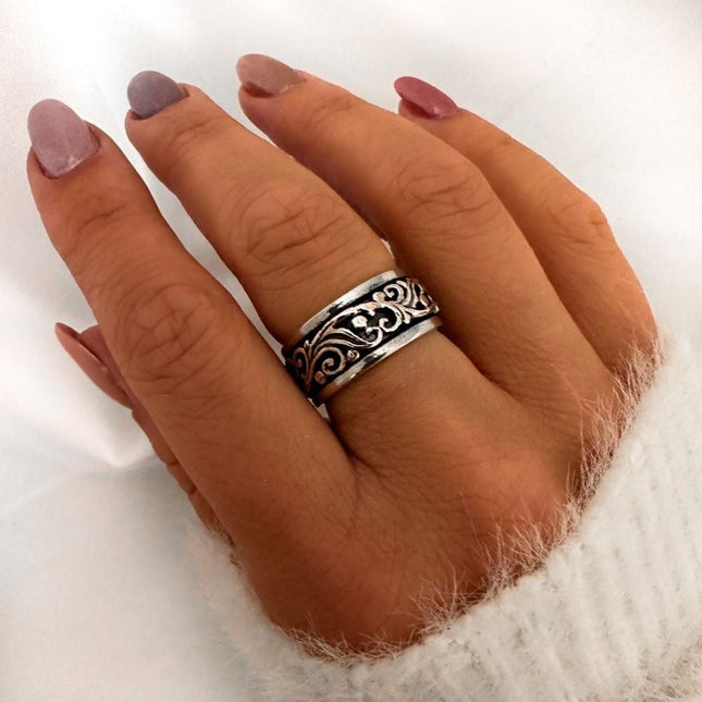 My Unique Style Boho Spin ring Fleur - 925 zilver