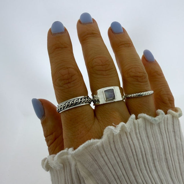 My Unique Style Boho spin ring Weave - 925 zilver