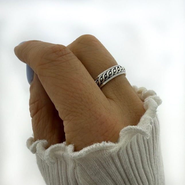 My Unique Style Boho spin ring Weave - 925 zilver